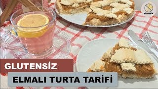 GLUTENSİZ ELMALI TURTA TARİFİ  KURABİYESİNE BAYILACAKSINIZ [upl. by Claudianus910]