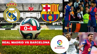 Real Madrid vs Barcelona 04 Live El Clasico La Liga 2024 Football Match Score Vivo FC Highlights [upl. by Leisha]