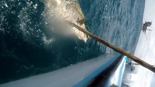 HUGE ALMACO JACK CAUGHT By The RIG  Jigging  500FT DEEP  Fishing 25 Miles Offshore  Trinidad [upl. by Anitreb]