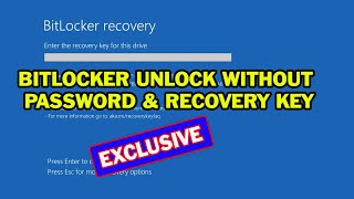 BitLocker Unlock Without Password and Recovery Key  How to Bypass BitLocker Without Recovery Key [upl. by Ynohtna]