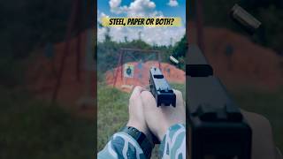 Glock 19 Shooting Steel…🎯🔥 youtube youtubeshorts shorts [upl. by Lleroj34]