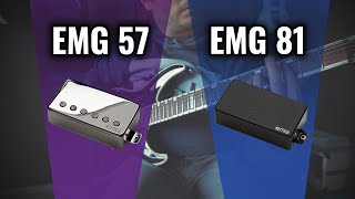 EMG 57 battles EMG 81 \\ Comparison of EMG active guitar pickups METAL [upl. by Akinohs37]