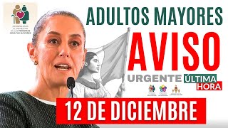 🔴7 DICIEMBRE AVISO🛎️PAGO A RECIBIR CALENDARIO Y MONTO ADULTOS MAYORES PENSION BIENESTAR 2025🔴 [upl. by Teena]