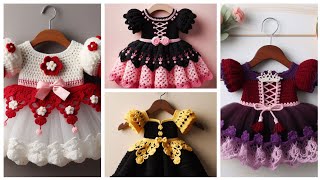 💯You have never seen such beautiful crochet princess frocks design for baby girl 💖😻 [upl. by Atilrep288]