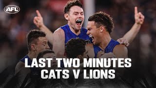 Last Two Minutes Geelong v Brisbane  Preliminary Final 2024  AFL [upl. by Dionne]