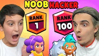 slechtste vs beste knokker challenge met broertje in brawl stars [upl. by Notanhoj708]