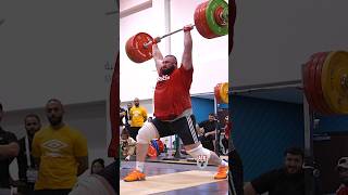 Lasha Talakhadze 🇬🇪 252kg  555lbs CampJ lasha weightlifting slowmotion cleanandjerk [upl. by Bury359]