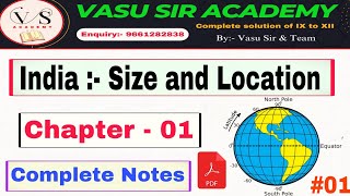 India Size and Location Class9 Geography Chapter1 Globe Latitude amp Longitude cbse class9 [upl. by Skipper]