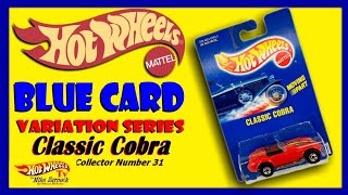 Hot Wheels Classic Cobra Blue Card Number 31 Variations  Hot Wheels [upl. by Lumbye]