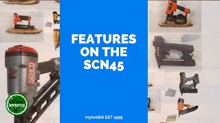 Features On The SCN45 Coil Nailer [upl. by Atsirak482]