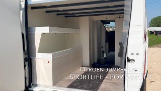 Trasformazione furgone in portamoto  Citroen Jumper H3L4 Sportlife [upl. by Miarfe]