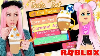 Taste Testing ALL The Fall Foods In Royale High Are They As Tasty As They Look Roblox Royale High [upl. by Alaster]