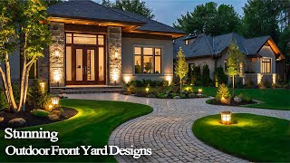 Top Front Yard Landscaping Trends  Pathways Water Features amp Lighting Ideas [upl. by Citron]