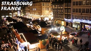 Marché de Noël de Strasbourg  Christmas Market France Alsace Weihnachtsmarkt Straßburg Weihnachten [upl. by Cherin121]