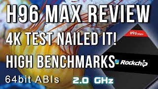 H96 Max Rockchip Hexa Core Android TV Box Review  Played the 2nd 4K Jellyfish video [upl. by Hildegaard]