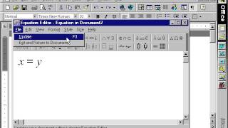 Creating numbering and cross referencing equations with Microsoft Word  Intro [upl. by Llesirg]