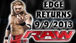 Edge Returns To Raw 992013 [upl. by Ahsier173]