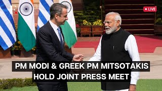 LIVE Indias PM Modi and Greek PM Kyriakos Mitsotakis at Joint Press Meet [upl. by Elleunamme]