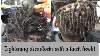 HOW TO RETWIST DREADLOCKS WITH CROCHET LATCH HOOK [upl. by Fanchan121]