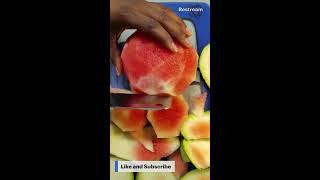 Very Satisfying Sounds mini water melon peeling and dragon fruit Asmr Smacking sounds [upl. by Erodeht]