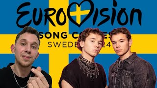 MARCUS amp MARTINUS  UNFORGETTABLE  MY FIRST REACTION EUROVISION 2024 [upl. by Nuahsal151]