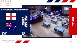 England v Australia  Seniors  2024 BI World Blackball Championship Bridlington Spa [upl. by Trilley365]