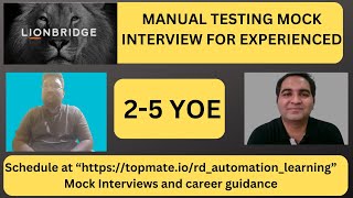 Manual Testing Interview Questions and Answers Manual Testing Mock Interview for Experienced [upl. by Rheinlander198]