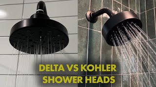 Comparison between the Kohler Kohler Purist vs Delta Faucet Nicoli 14 Shower Heads [upl. by Fogarty]