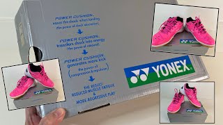 YONEX BADMINTON SHOES YONEX power cushion  UNBOXING moment [upl. by Aldred]