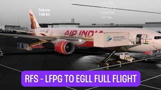 RFS  Real Flight Simulater  France LFPG to Heathrow EGLL Full Flight With Atc Calls [upl. by Orferd]