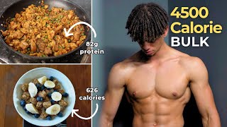 4500 Calorie Full Day Of Eating [upl. by Akimot]