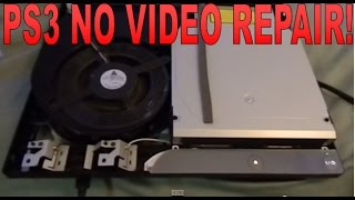 PS3 WITH NO VIDEO AND GREEN LIGHT REPAIR GLOD Hard Drive Failure como reparar PS3 sin video [upl. by Schaab]