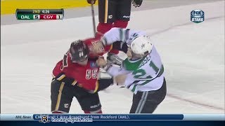 Antoine Roussel vs Shane OBrien Nov 14 2013 [upl. by Assirol]