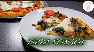 THE BEST SPINACH PIZZA 🍕 Recipe 😋😍 SZYBKI SPOSÓB  PIZZA ZE SZPINAKIEM  CreEATable Polas Kitchen [upl. by Notfa]