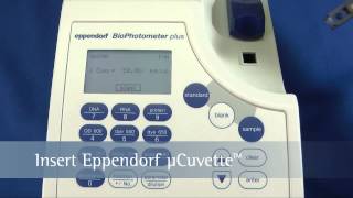 Eppendorf µCuvette used with BioPhotometer [upl. by Ilenay]