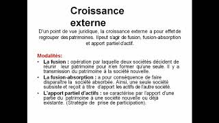 La croissance interne et externe [upl. by Acenom]