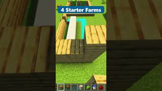 4 Starter Farms 🌳 minecraft shorts [upl. by Einna]