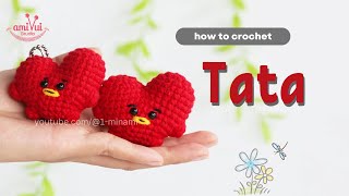 037  Tata Amigurumi No Sew  How To Crochet BT21 Amigurumi  1minami [upl. by Jobina]