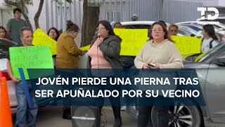 Por defender a su mamá joven pierde una pierna tras ser atacado con un cuchillo en Edomex [upl. by Hctim]