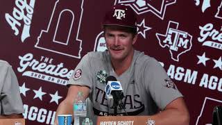 Texas AampM baseball full press conference after defeating Kentucky [upl. by Tilney]