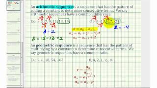 Define an Arithmetic and Geometric Sequence [upl. by Stoat]