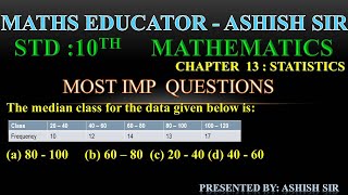 The median class for the data given below isa 80  100 b 60 – 80 c 20  40 d 40  60 [upl. by Ophelie]