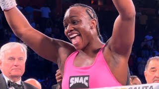 Claressa Shields IMMEDIATELY AFTER KNOCKING OUT Vanessa Joanisse CELEBRATES Heavyweight Title WIN [upl. by Leede]