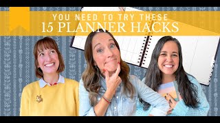 15 PLANNER HACKS YOU NEED TO TRY  OMG Planners with Laurel Denise [upl. by Spanjian]