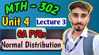 CA PYQs of NORMAL DISTRIBUTION  Lect 3 [upl. by Ennirok845]