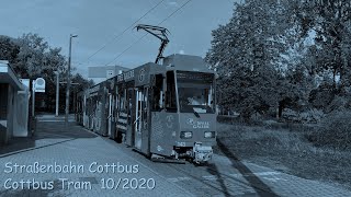 4K60 Straßenbahn Cottbus  Cottbus Tram  Tatra KTNF6 [upl. by Iz]