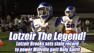 Millville 35 Holy Spirit 0  HS Football  Lotzeir Brooks sets NJ career receiving TD record [upl. by Shelly]