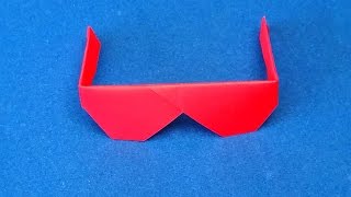 Origami Sunglasses How to make Traditional Origami Sunglasses [upl. by Sauveur389]