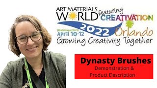 Dynasty Brushes Demonstration and Product Description from Creativation 2022 [upl. by Einwahs]