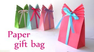 DIY crafts Paper GIFT BAG Easy  Innova Crafts [upl. by Annecorinne]